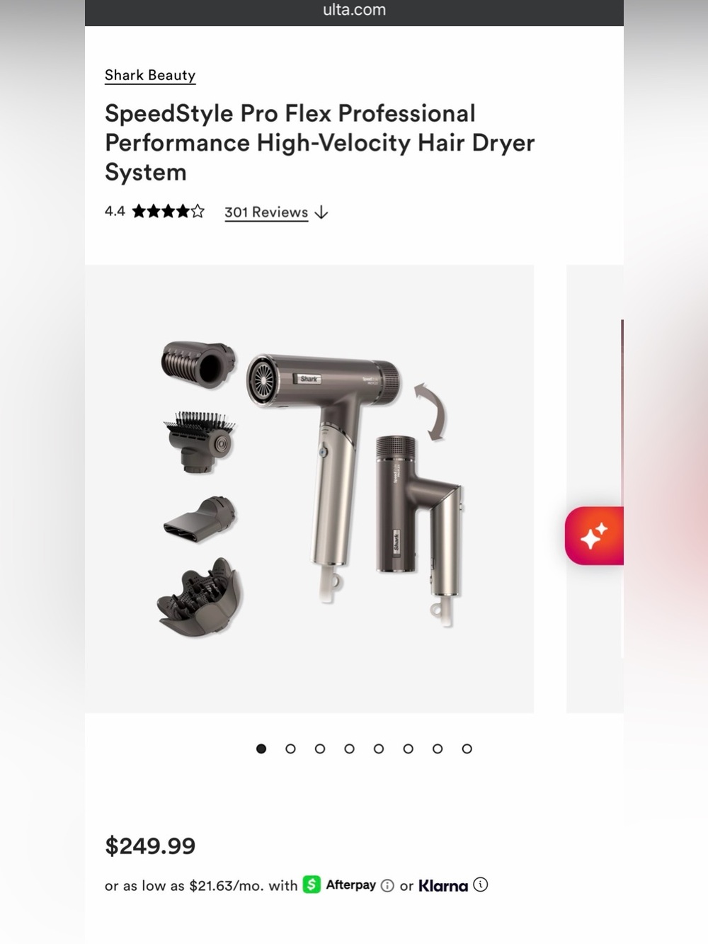 Shark SpeedStyle Pro Flex Professional Performance High-Velocity Hair Dryer